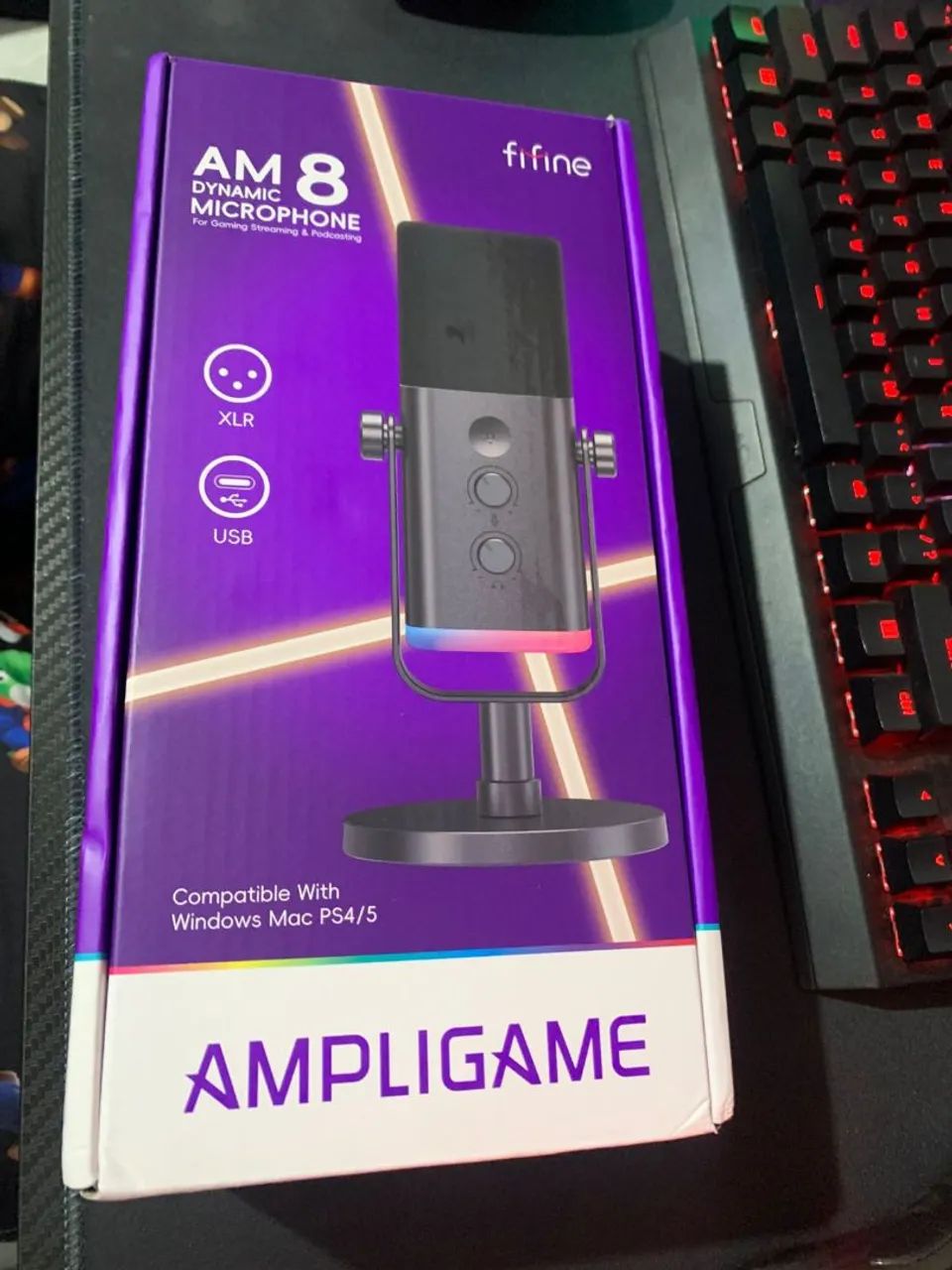 Microfone Gamer Fifine AM8 RGB USB/XLR | Qualidade Profissional - Foto 2