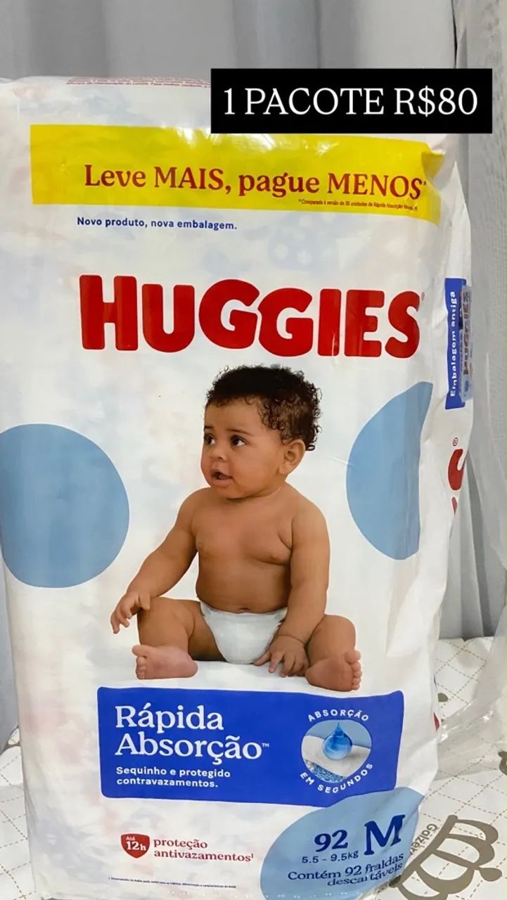 FRALDA HUGGIES TAM M - Foto 2
