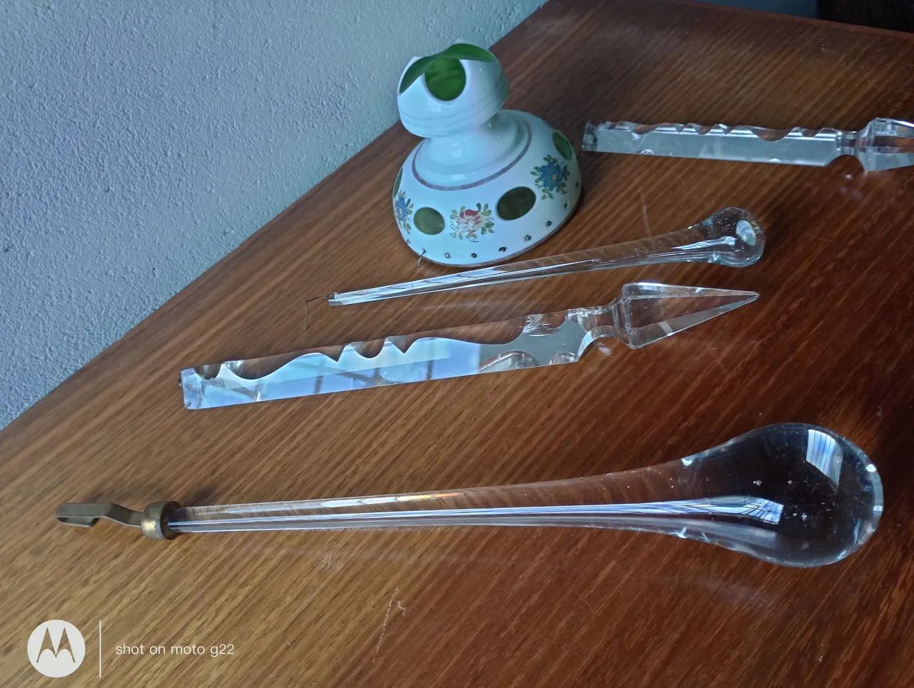 Peças antigas de cristal p/ Lustre  - Foto 4