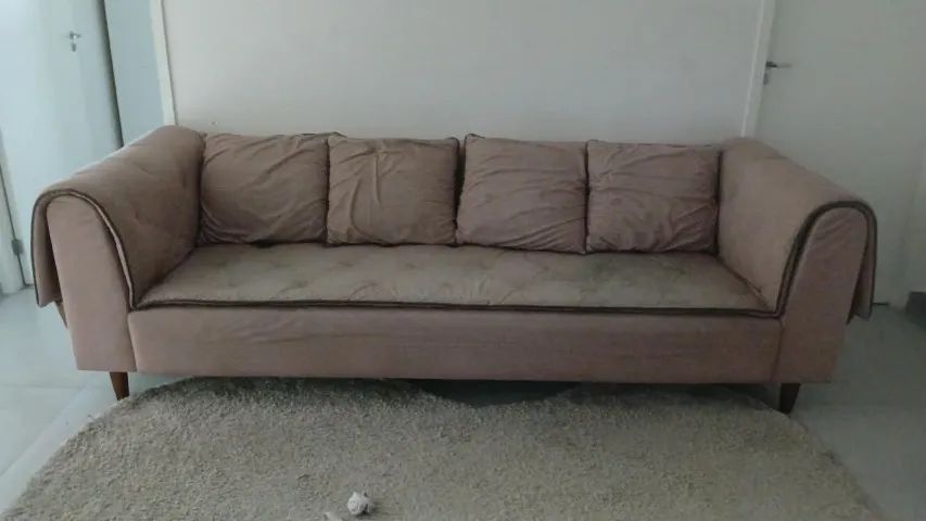Sofá Estilo Living Amplo em Linho - Foto 4
