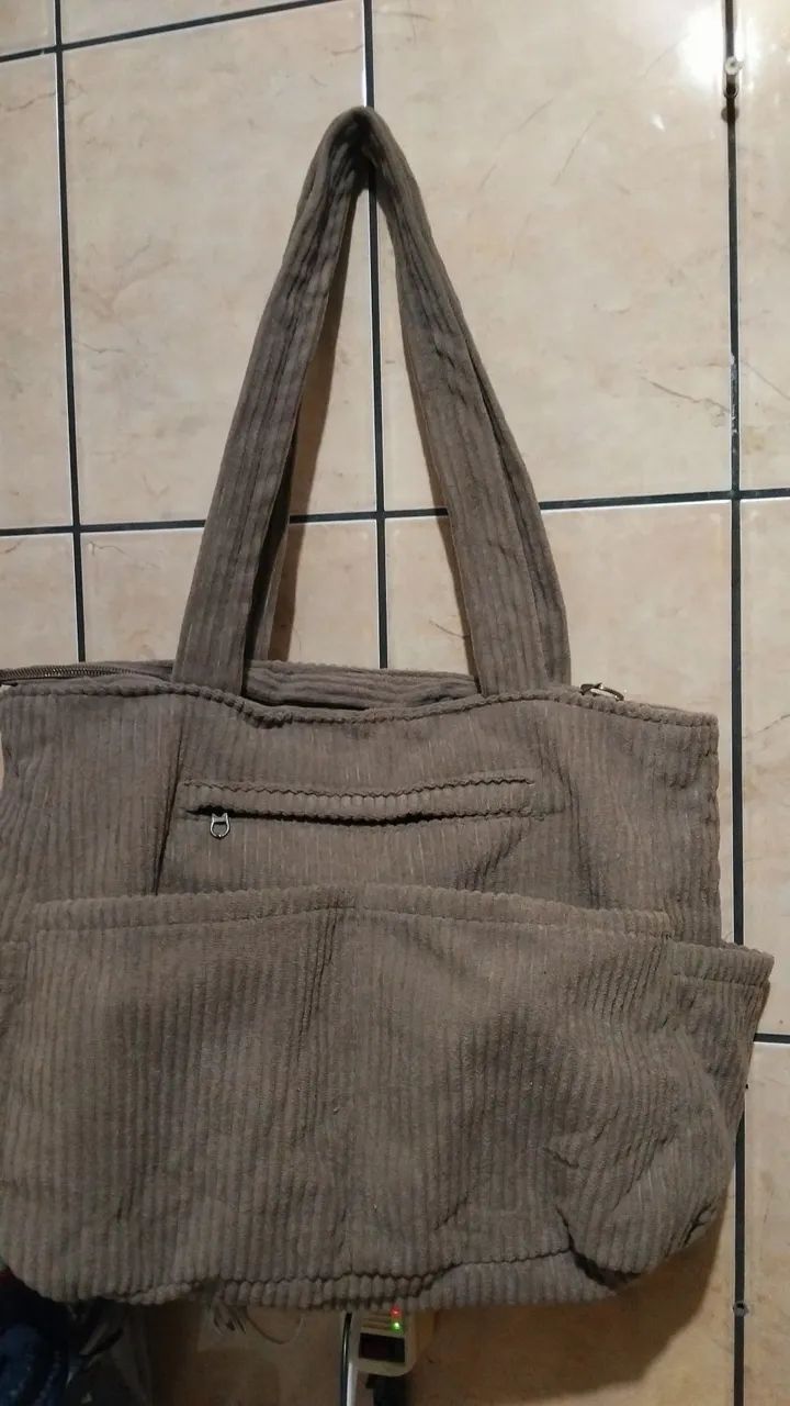 BOLSA DE TECIDO E VELUDO