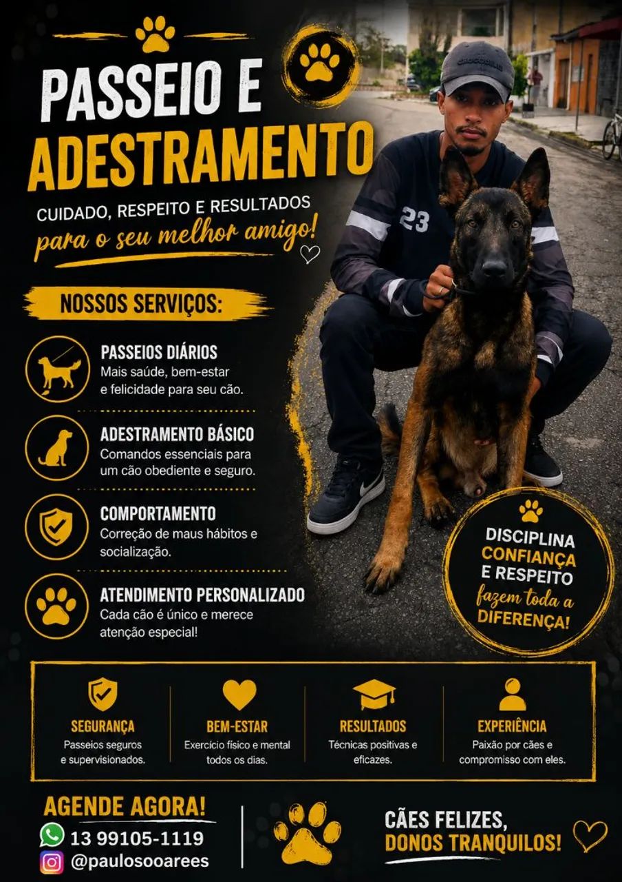 Adestramento e passeio 