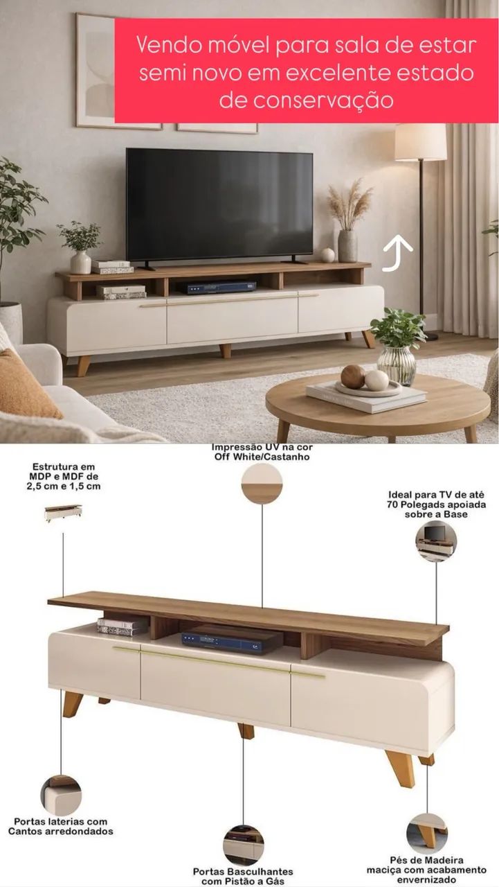 Vendo rack para sala de estar  - Foto 2