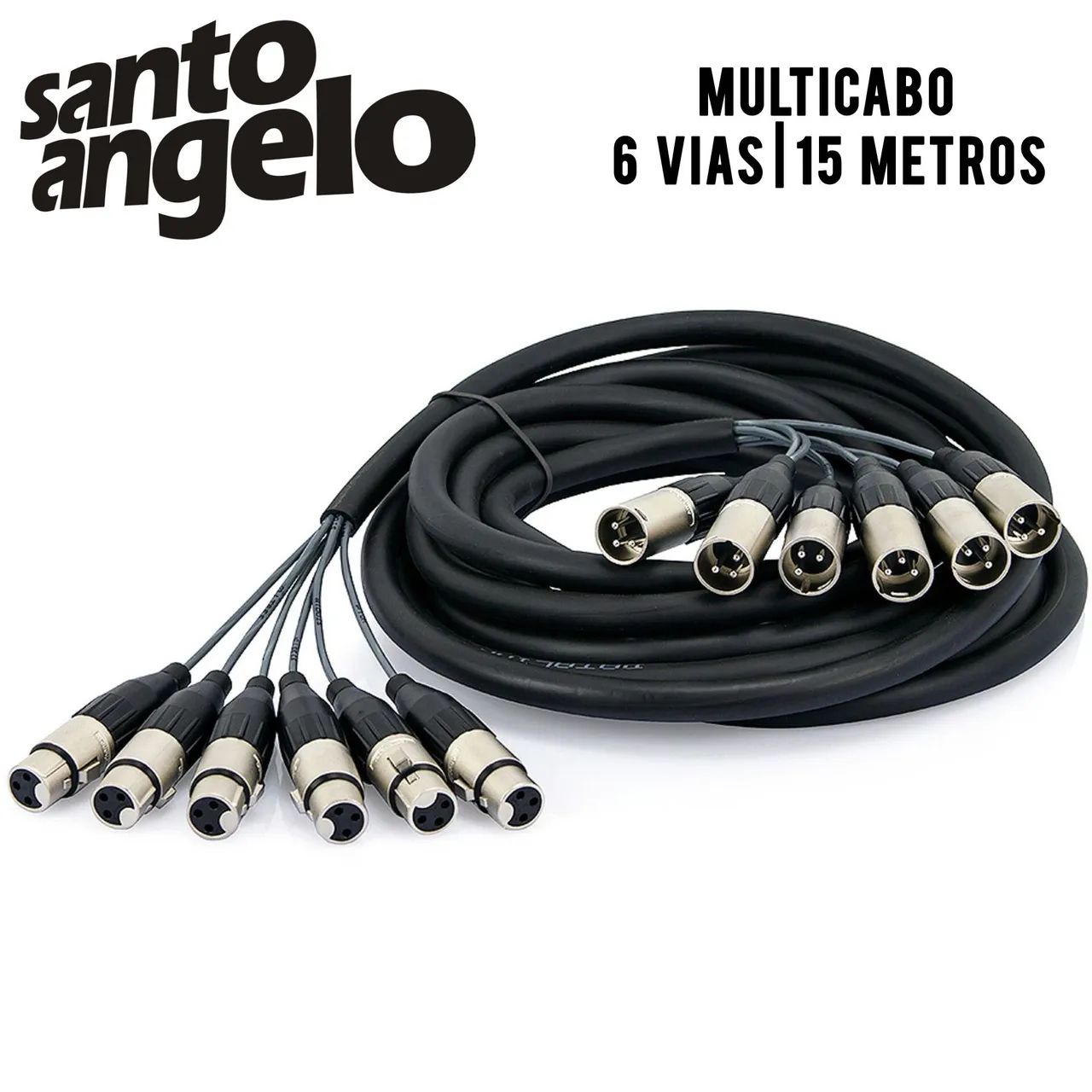 Multicabos com Conectores XLR 6 Vias Santo Ângelo 15 metros