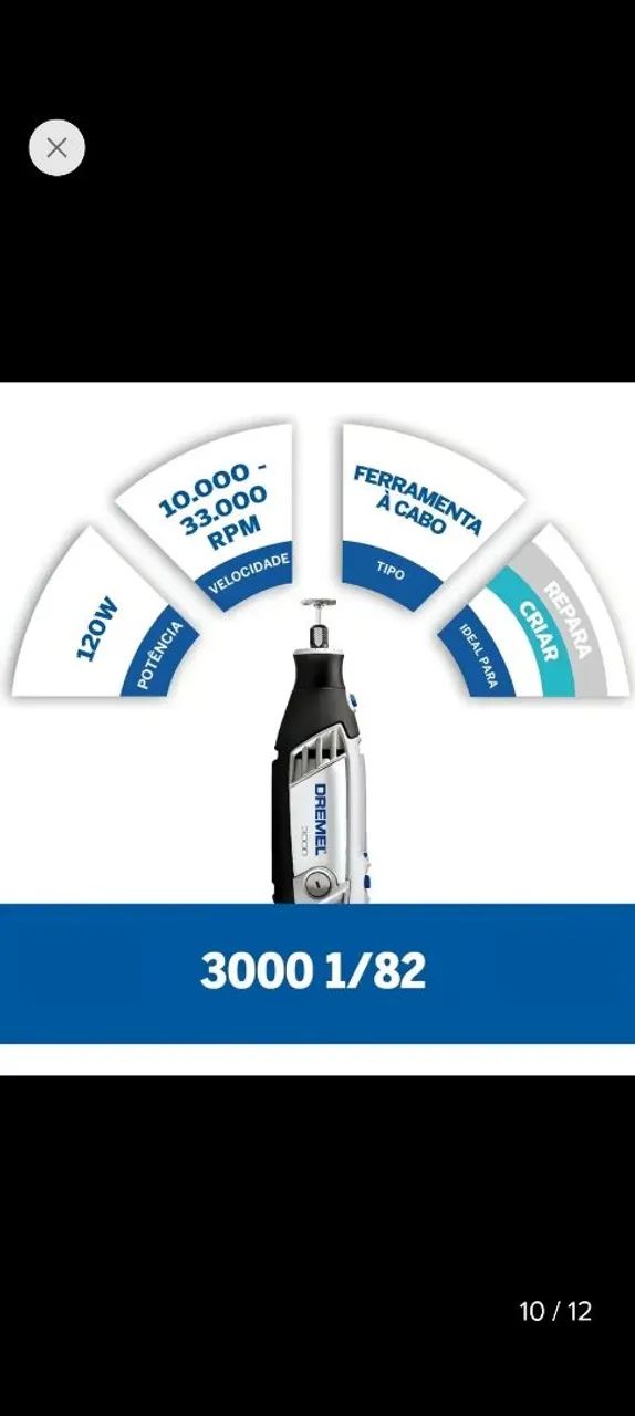 Retifica Dremel 3000 + 82 assessórios + eixo flexível  - Foto 2