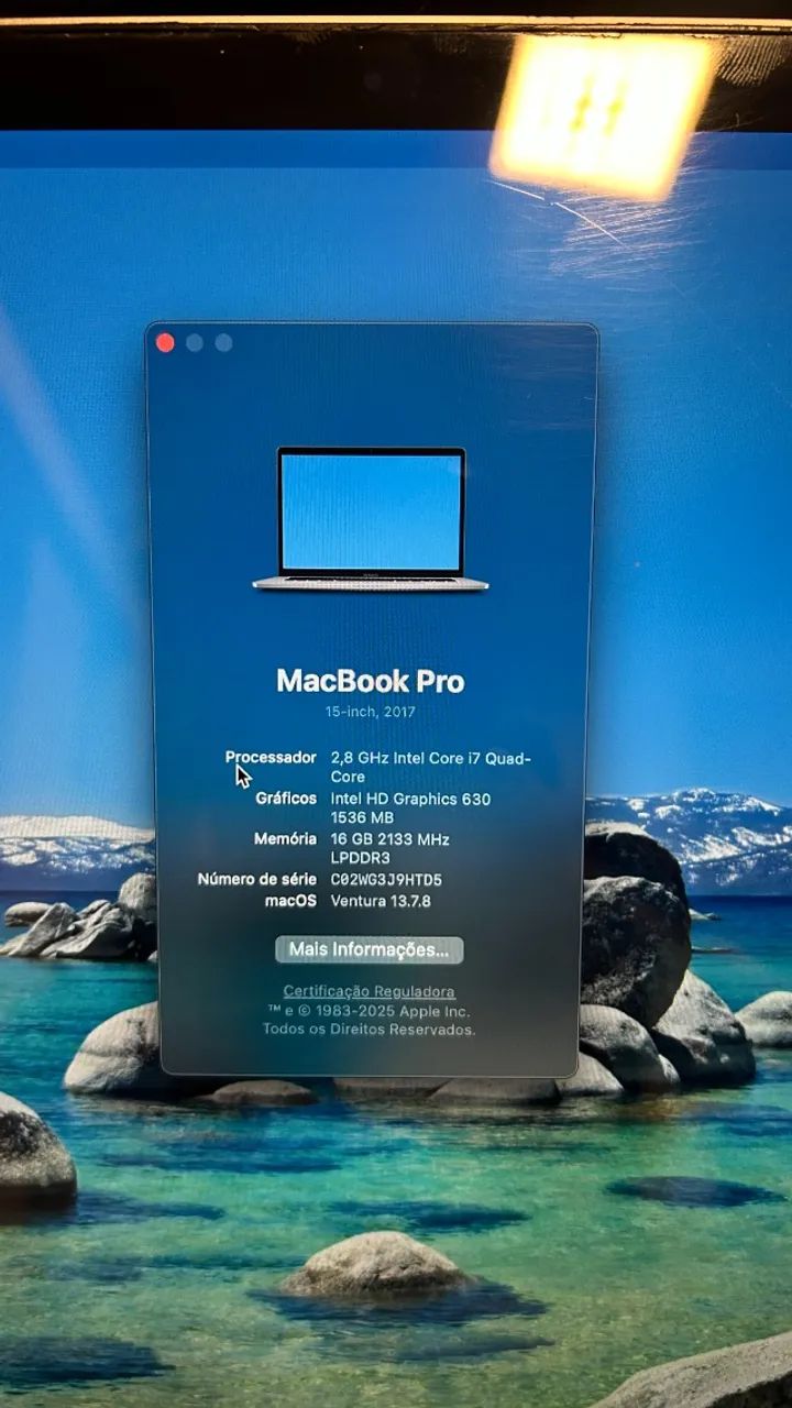 Macbook Pro i7 16gb Ram Touchbar Funcionando 2017 - Foto 3