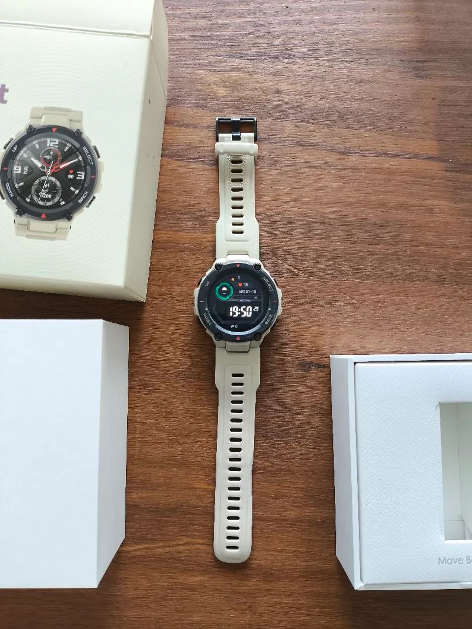Smartwatch Amazfit T-Rex A1919 Khaki com GPS e Caixa
