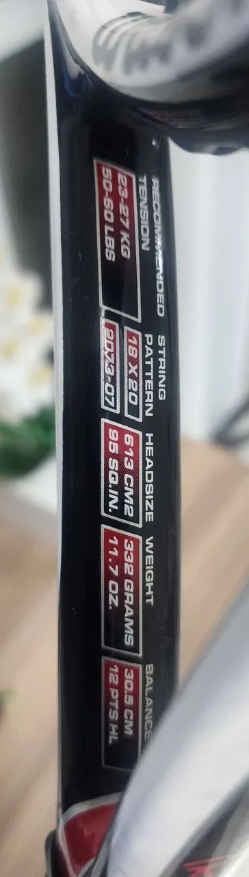Raquete Wilson K-Factor Six-One 95 (modelo de 332g com padrão 18x20) - Foto 2