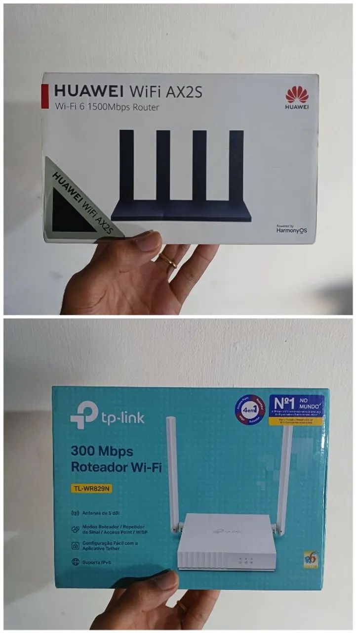 Roteadores Huawei e TP-Link