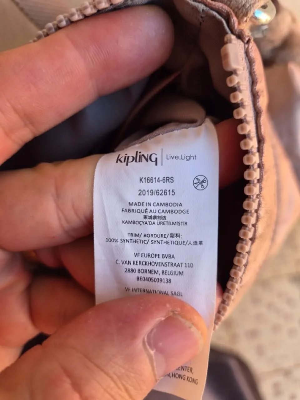 Bolsa Kipling original rosa metálico - Foto 3