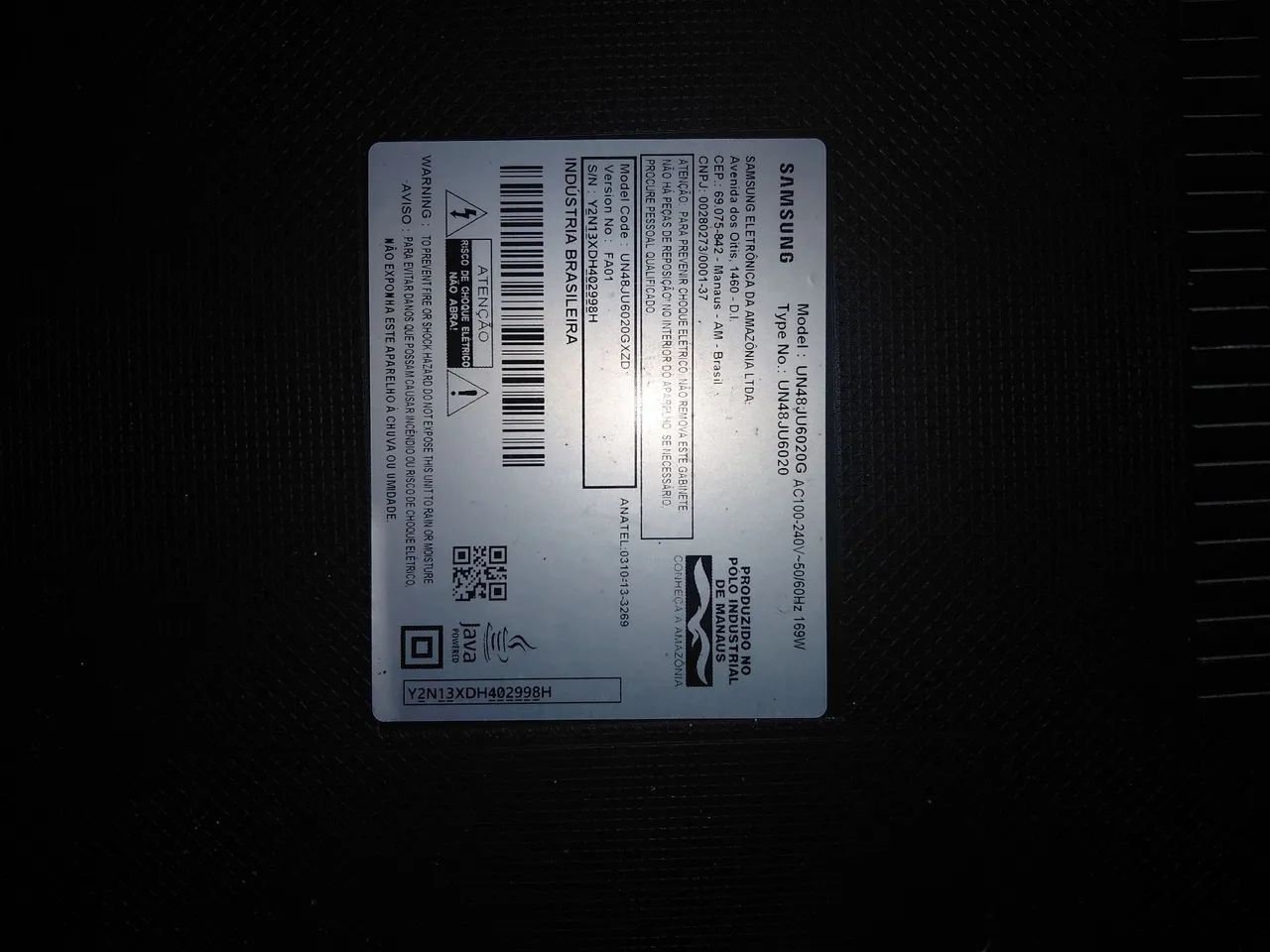 Tv Samsung 4k 48" UN48JU6020G ( DEFEITO) - Foto 3
