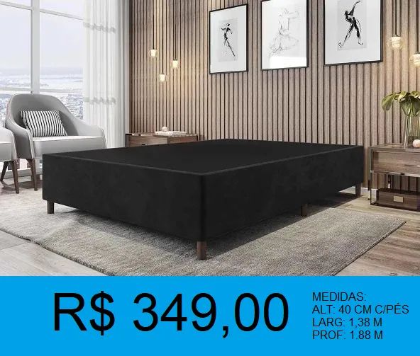 BASE BOX CASAL =COMPRE HOJE E RECEBA ATE EM 72H 