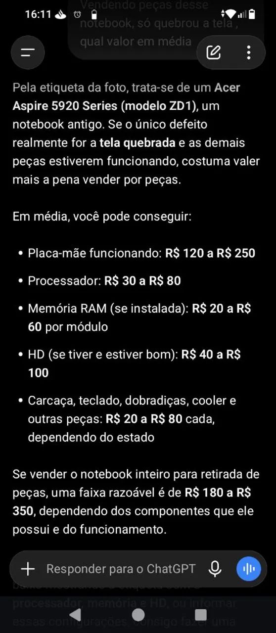 Vendo notebook defeito tela quebrada ,o restante tudo funciona - Foto 3