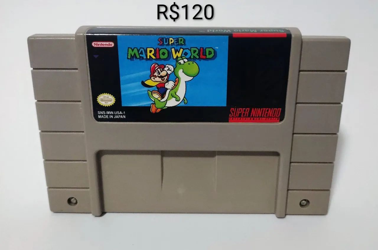 Cartucho de Super Nintendo Super Mário World Original