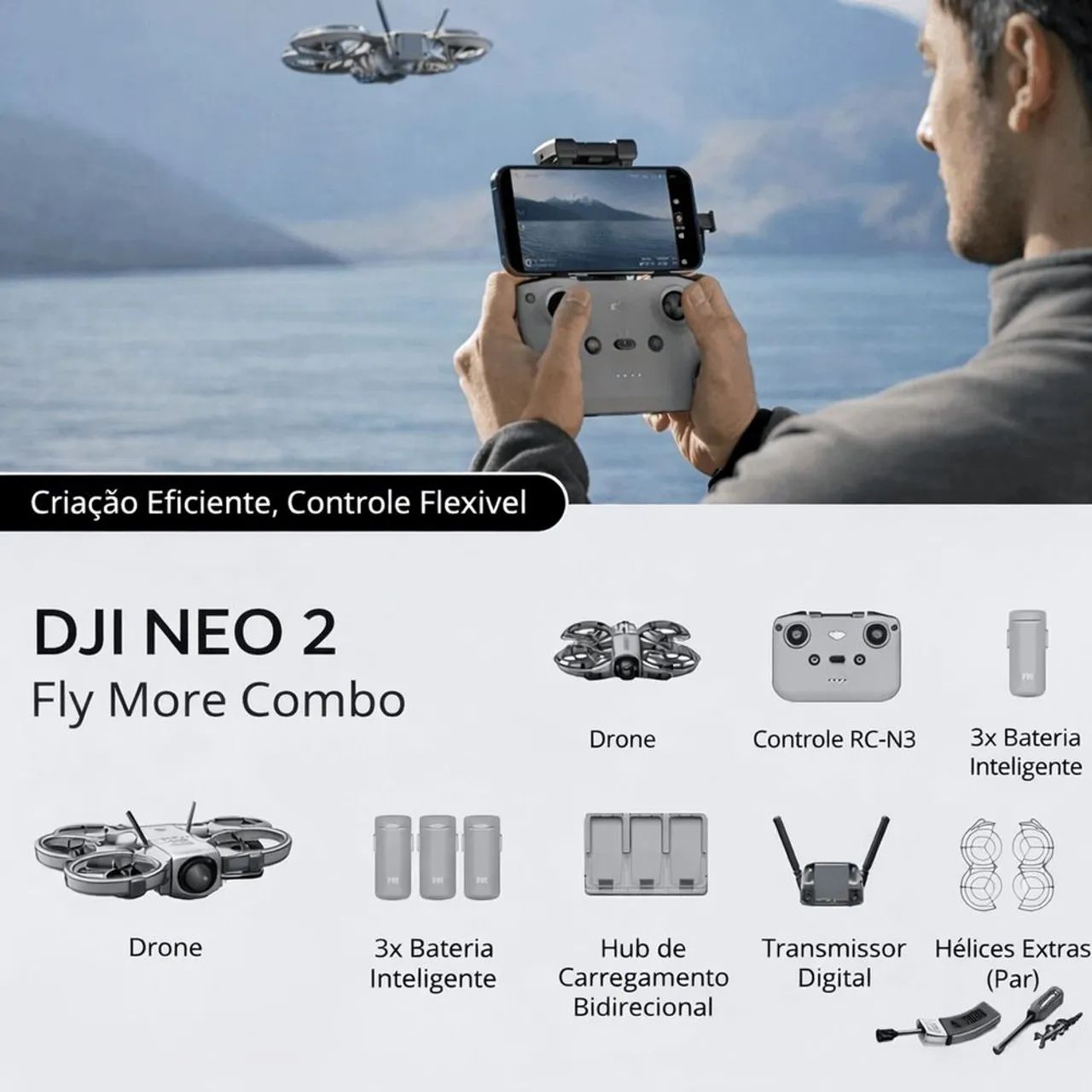 Drone DJI NEO 2 - Fly More Combo