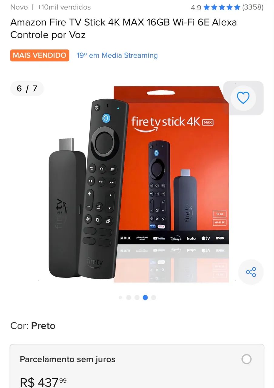 fire tv stick 4K novo