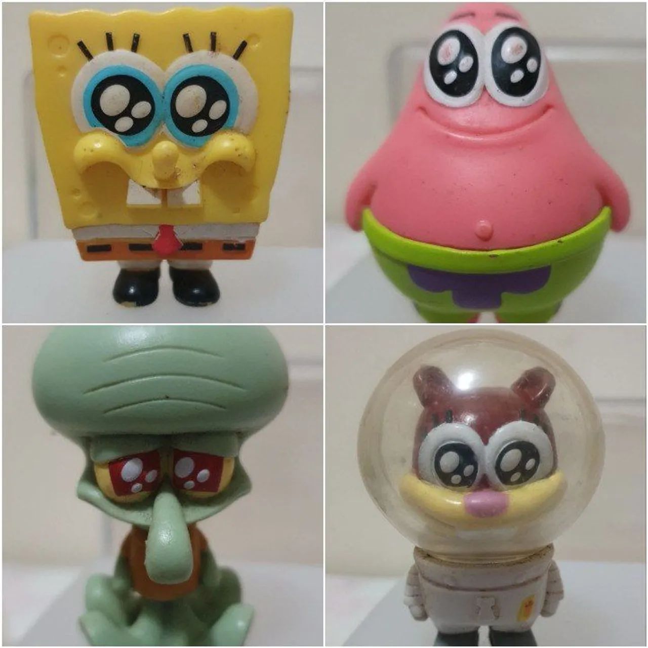 Coleção Bobs Toy Arts Bob Esponja com 4 personagens