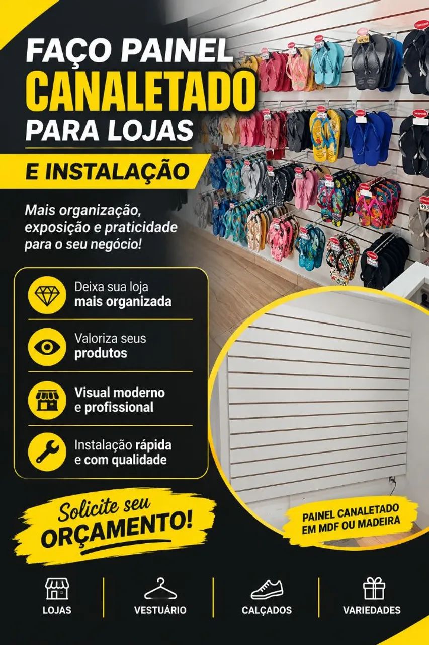 Painéis canaletado 