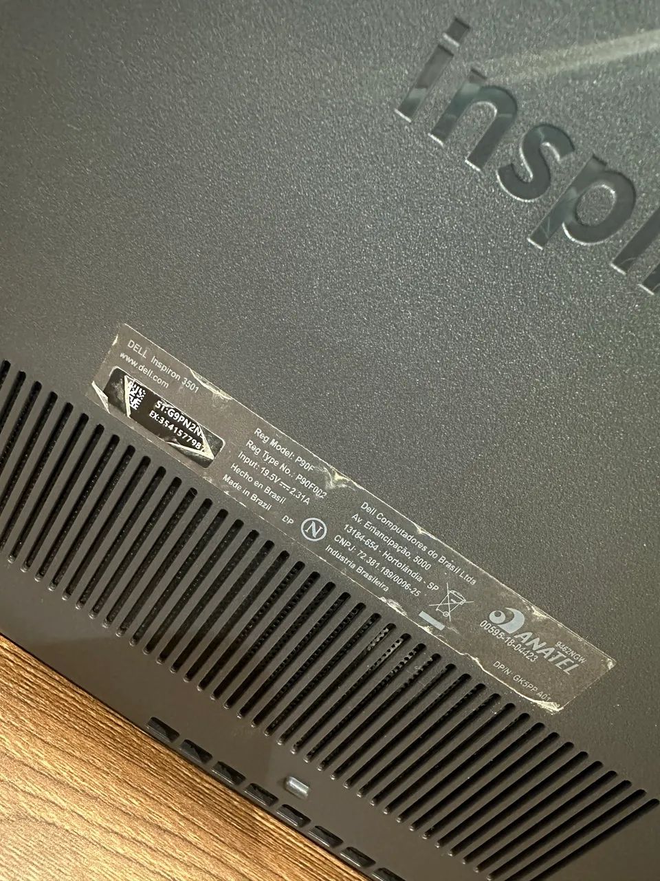 Notebook Dell inspiron 3501 