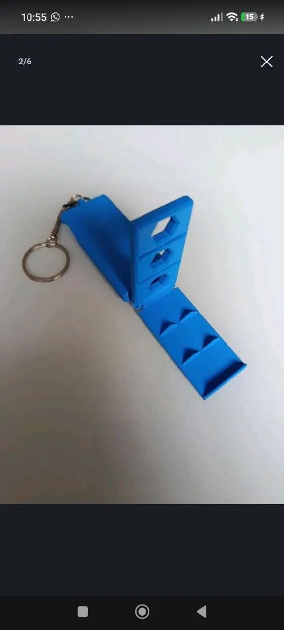 Suporte de bolso para celular, tipo chaveiro - Foto 2