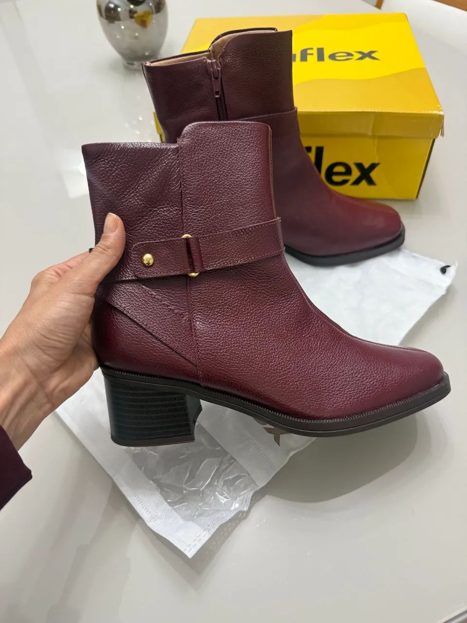 Bota Usaflex Vinho - Nova - Foto 2