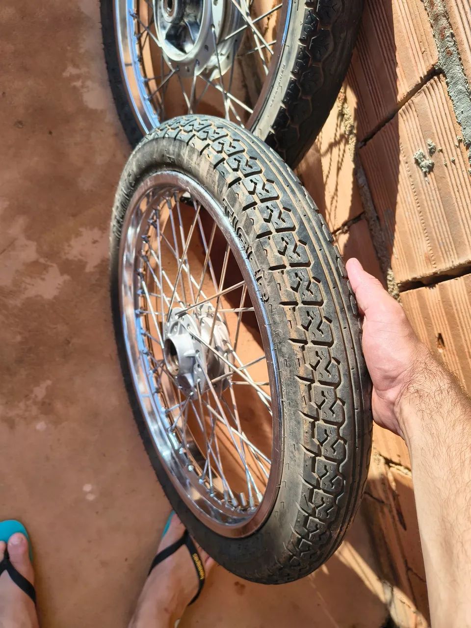 Par de aros 18 polegadas para fan/titan 160, 150 e 125