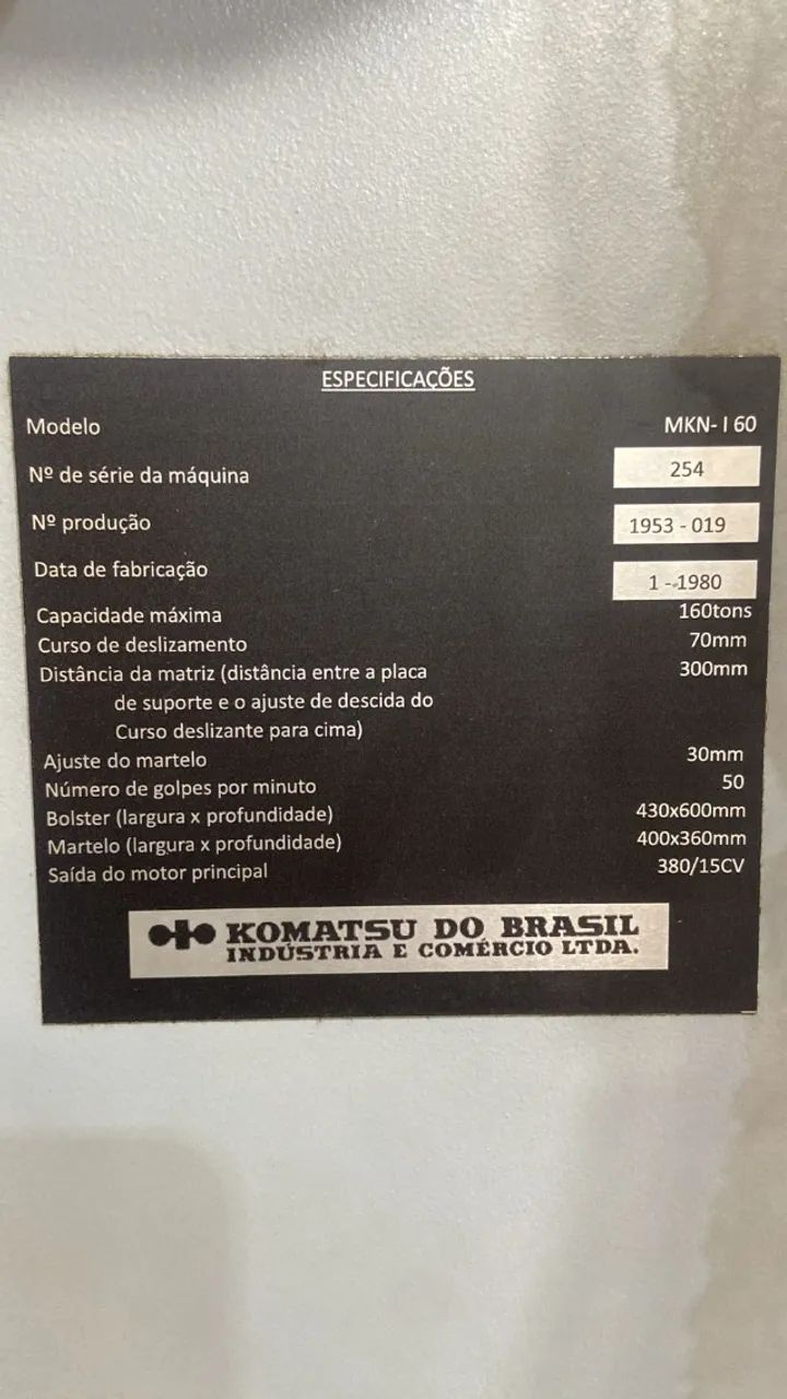 Prensa Excêntrica Freio Ficção 160 Ton - Foto 4