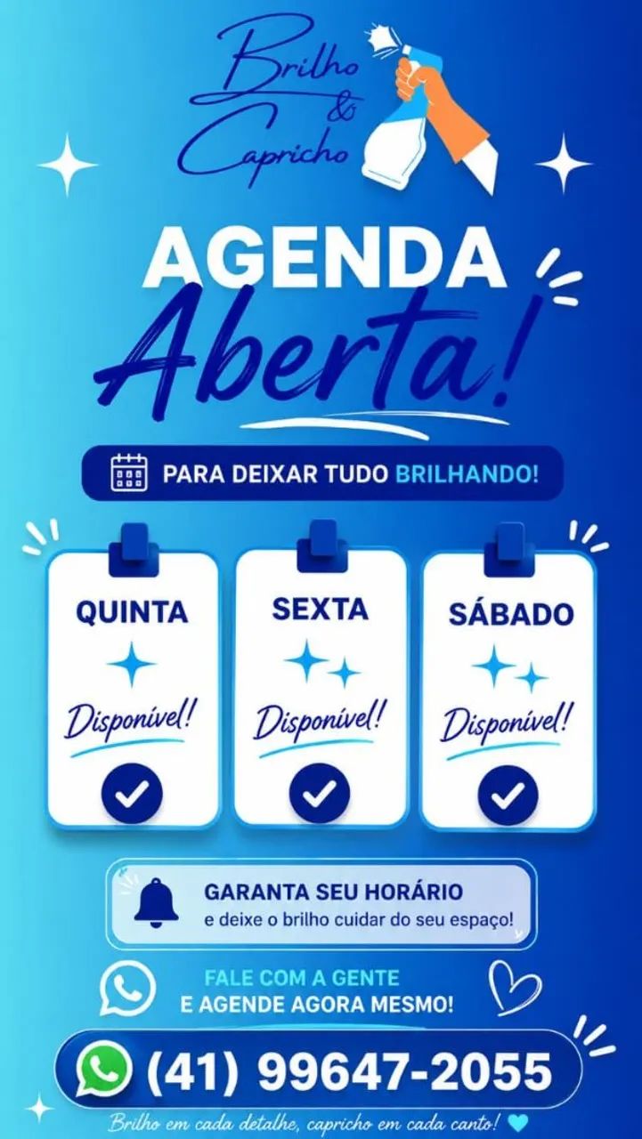 Agende já seu horário!! 