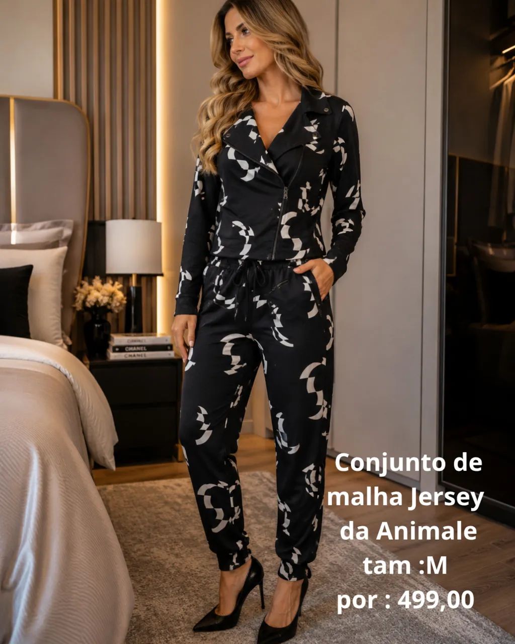 CONJUNTO BOMBER DE JERSEY ESTAMPADO DA ANIMALE