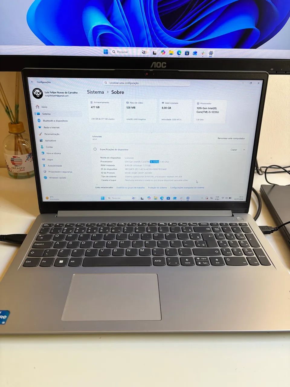 Notebook i5 12ª 512GB SSD 8GB RAM - Foto 4