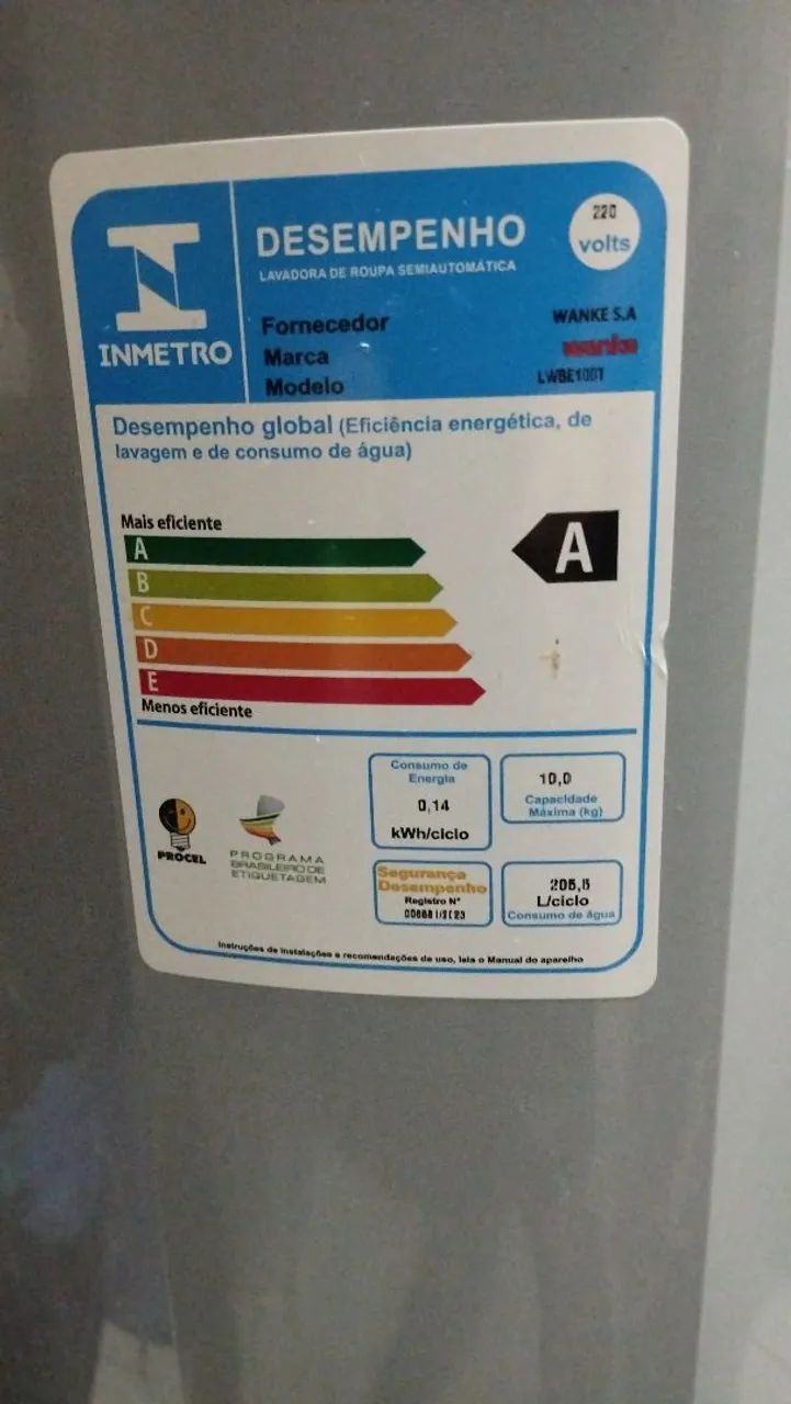 VENDO TANQUINHO WANKE 10KG - Foto 4