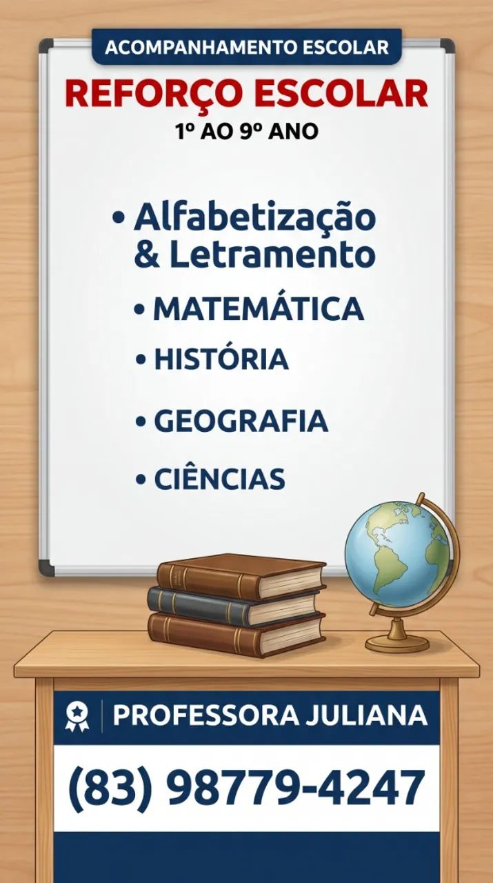 REFORÇO ESCOLAR- AULAS DE REFORÇO