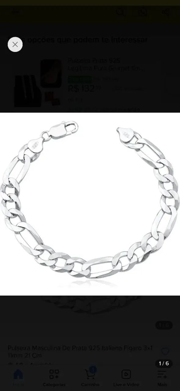 Pulseira pra 925 11mm