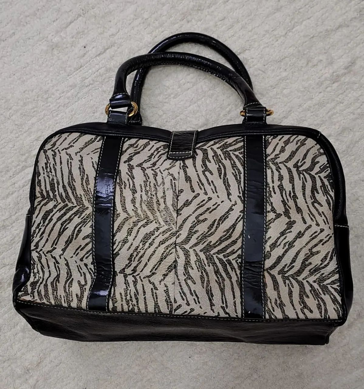 Bolsa de Couro Legítimo Zebra - Loja Ferni - Foto 2