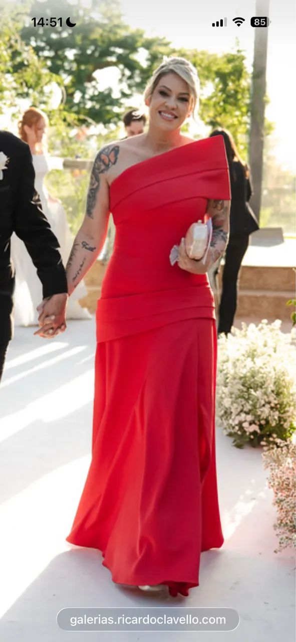 Vestido de alfaiataria vermelho  - Foto 3
