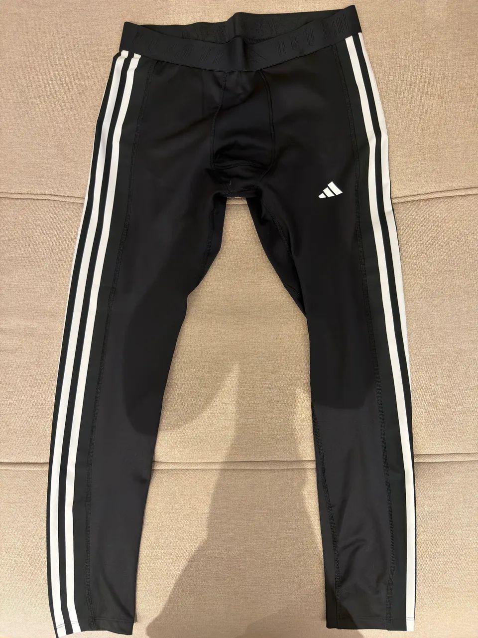 Calça Legging Adidas Techfit 3 Listras Compressão 