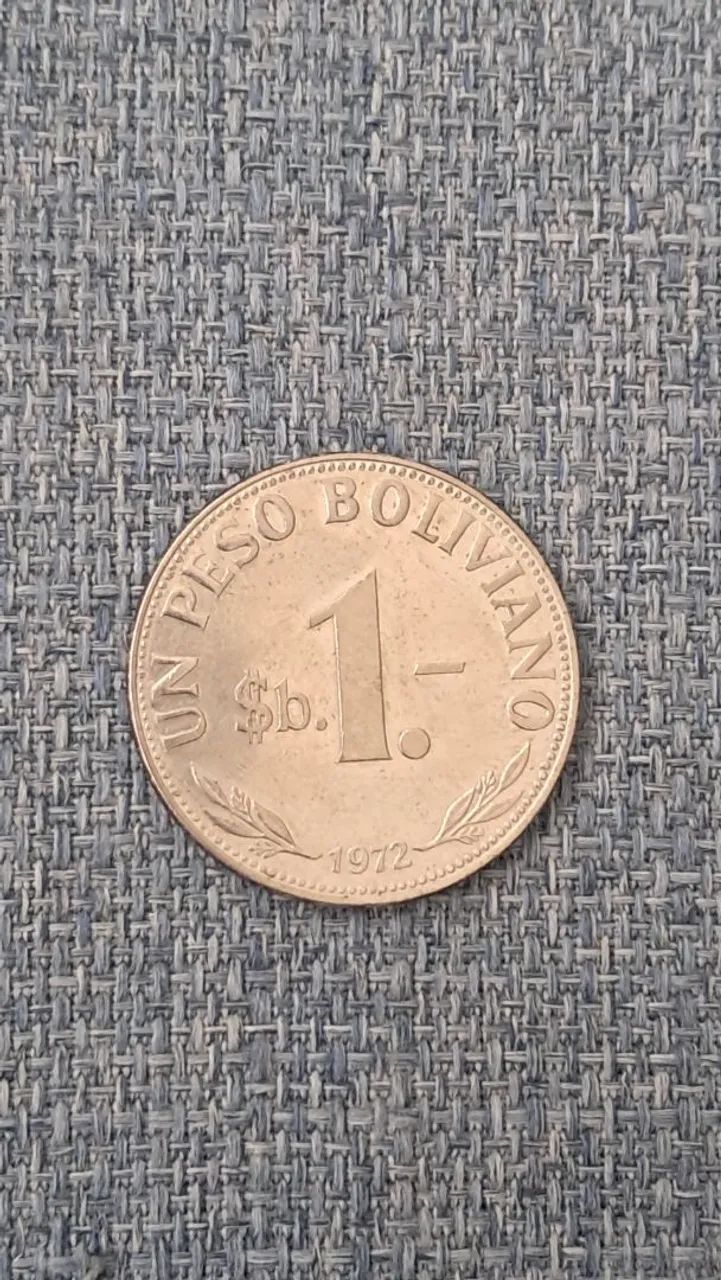 Moeda 1 Peso - Bolívia (1972) - Foto 2