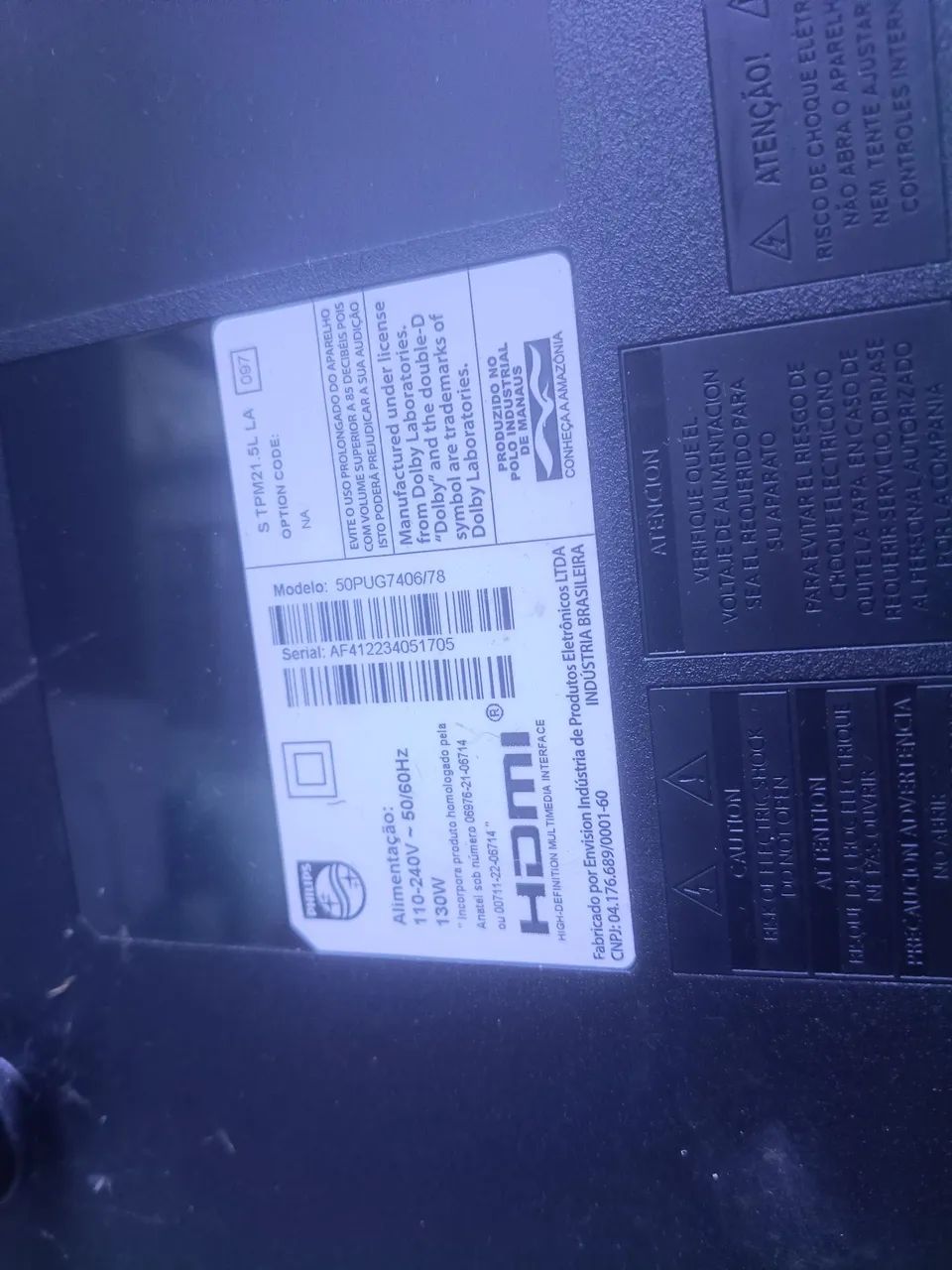 Tv Philips 50PUG7406/78 com tela quebrada  - Foto 2