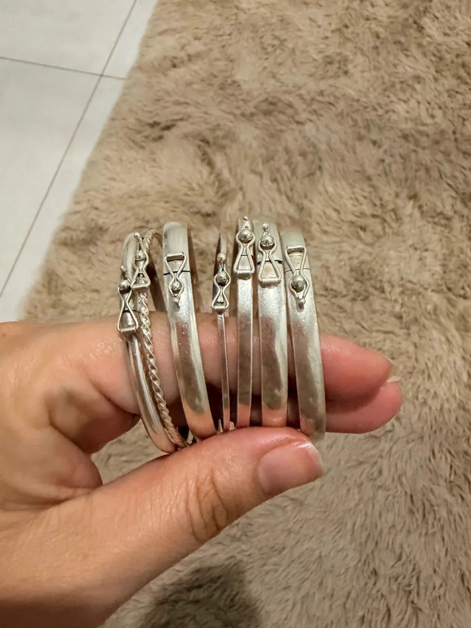 Braceletes prata 925