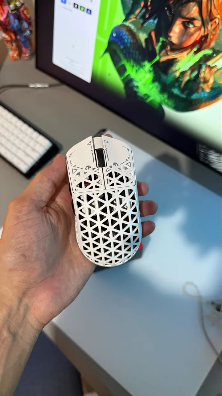 Mouse Mambasnake M5 ultra branco  - Foto 6