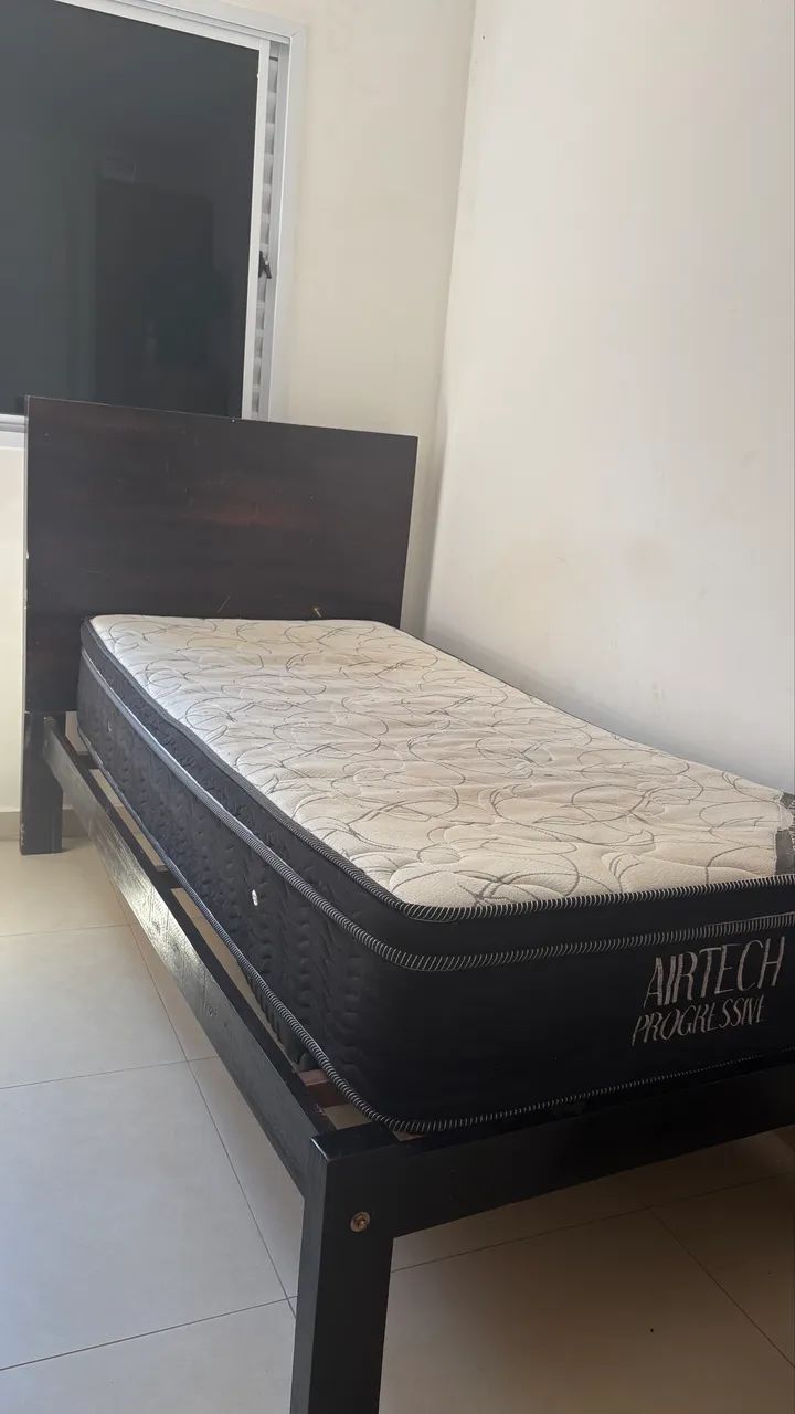 Cama de solteiro- colchão Ortobom e cama  - Foto 2