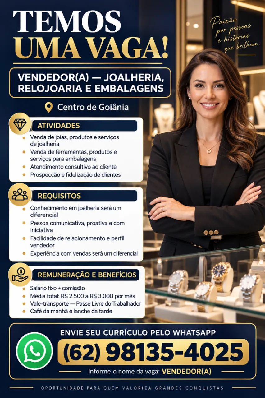  VENDEDORA DE JOALHERIA