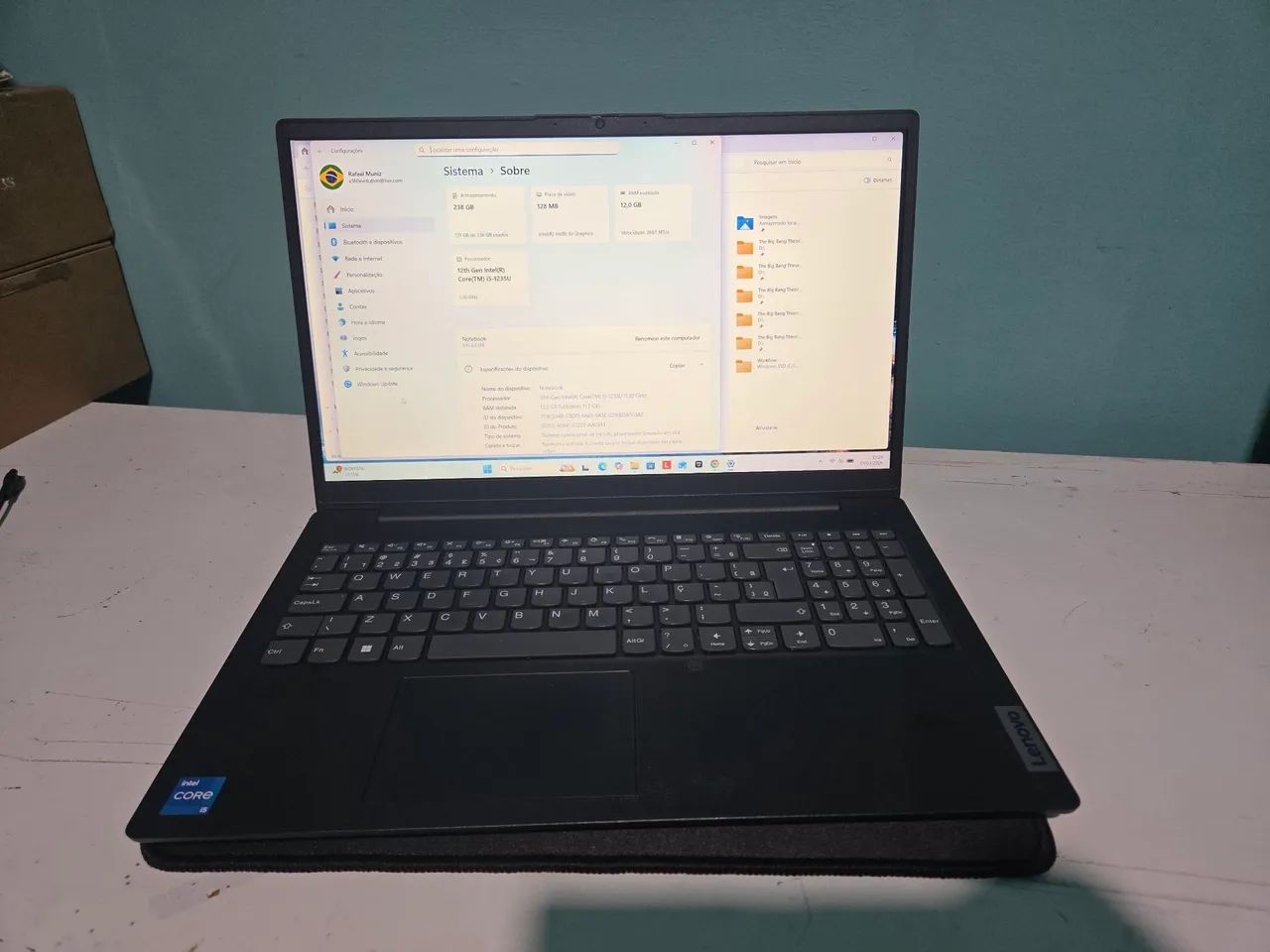 Notebook Lenovo V15 G3 IAP Intel Core 15 1235U 8GB SSD 256GB 15,6" FHD<br><br><br>
