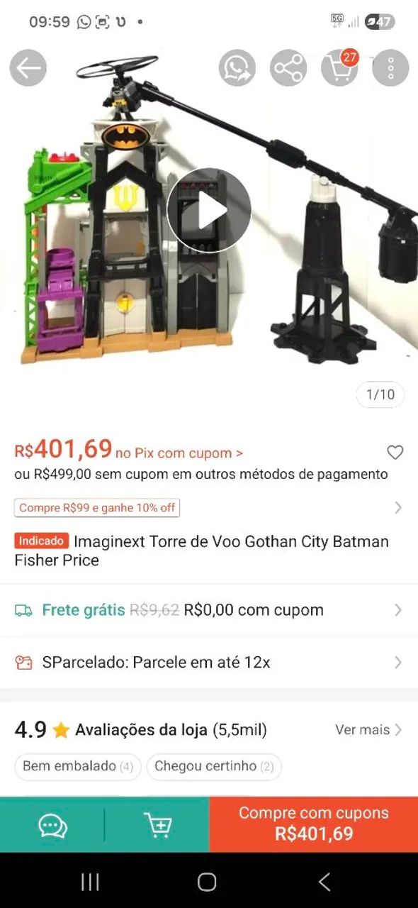 Torre imaginext batman