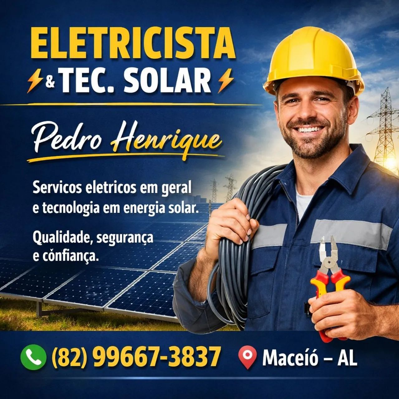 Tec.solar e Eletricista residencial 
