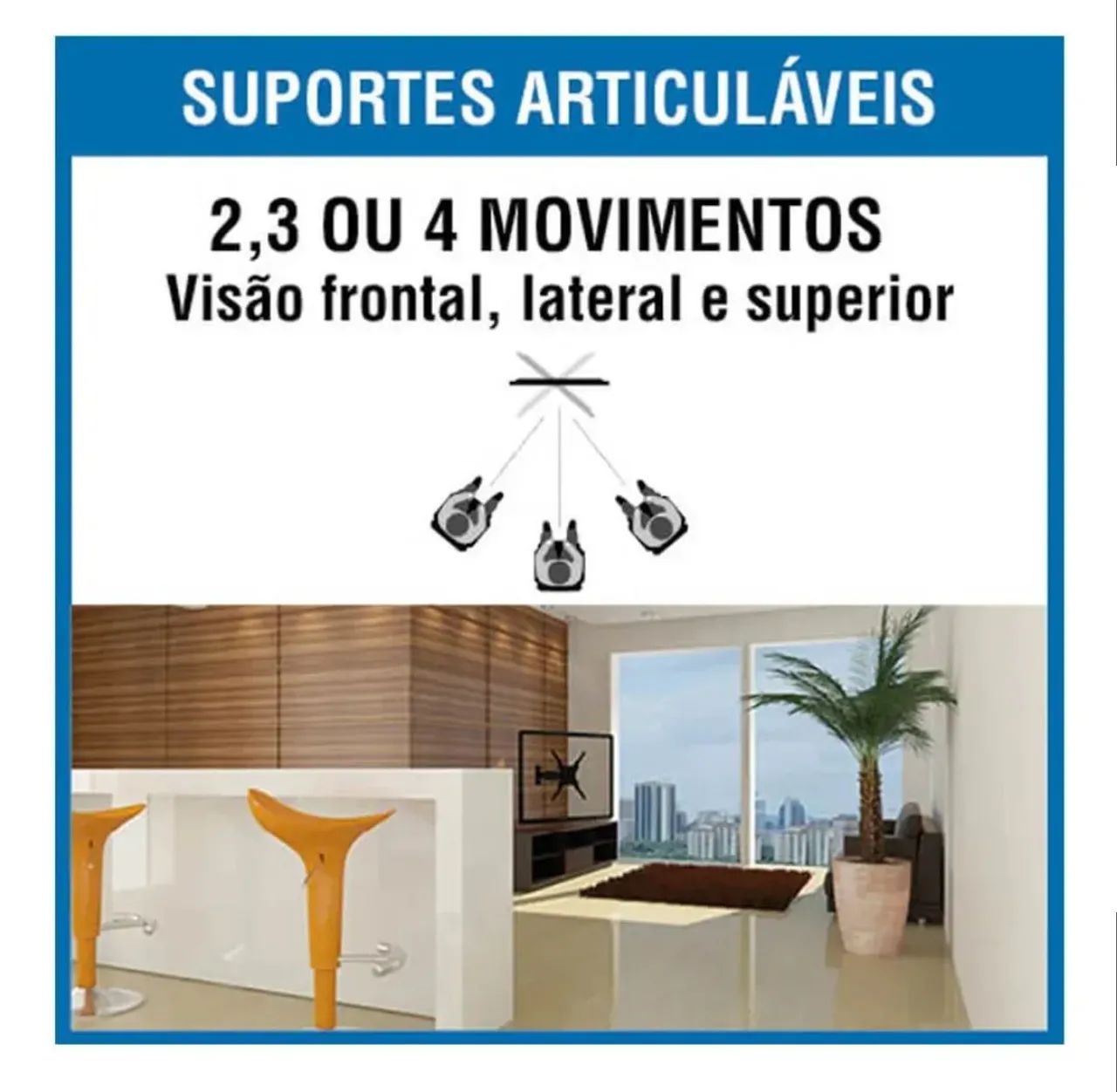 Suporte Televisão 10' A 60' Polegadas Bi Articulado - Foto 5