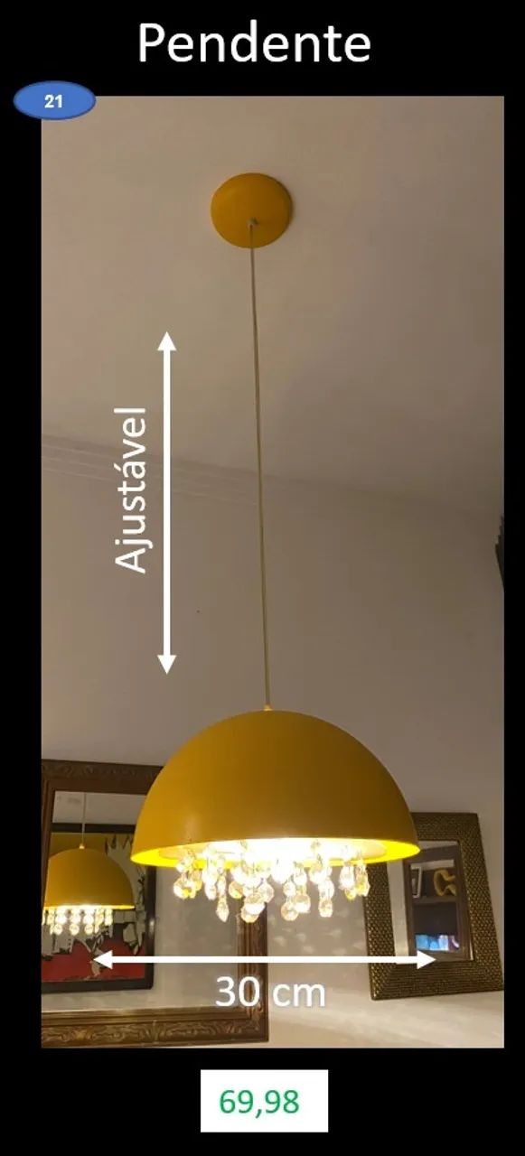 Luminária pendente 