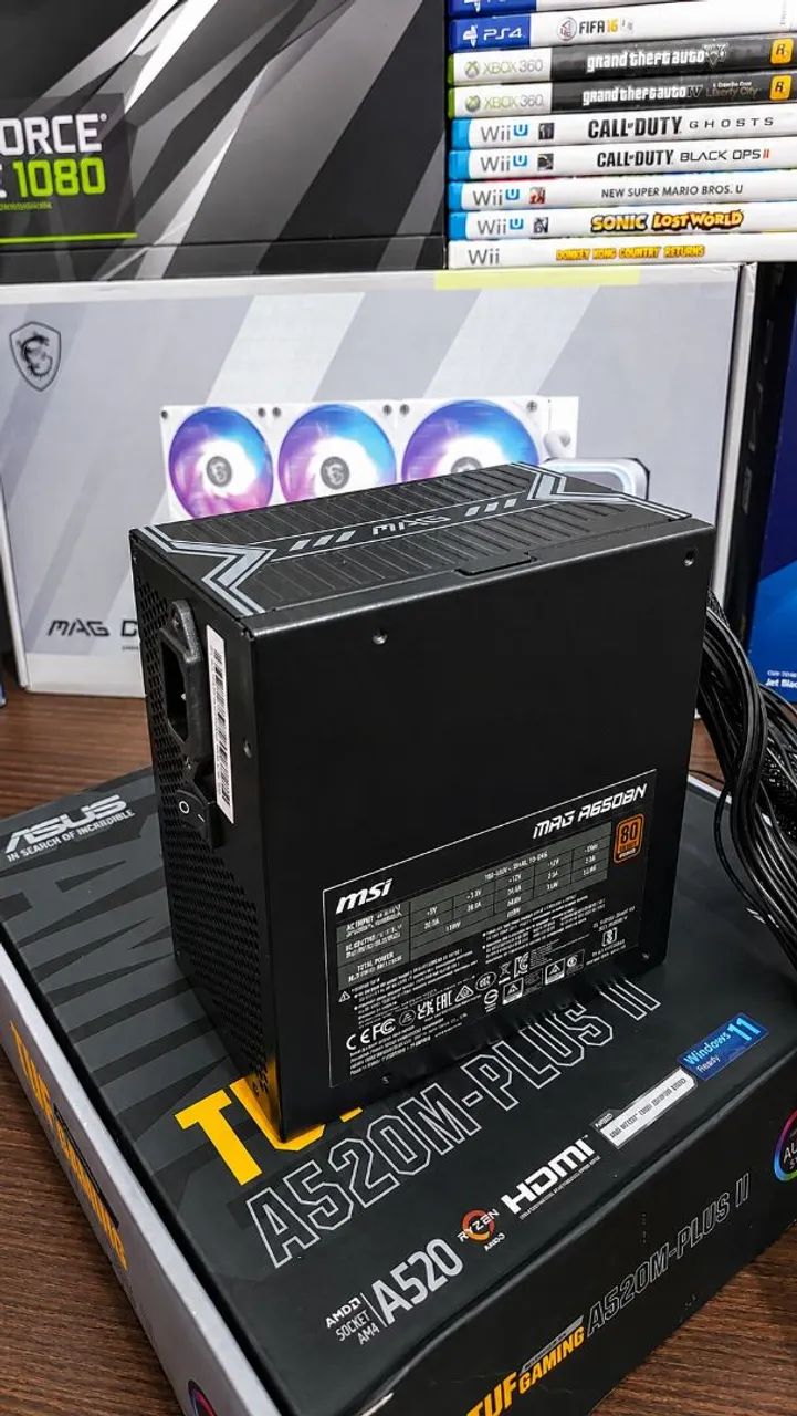 Fonte 650W MSI 80 Plus