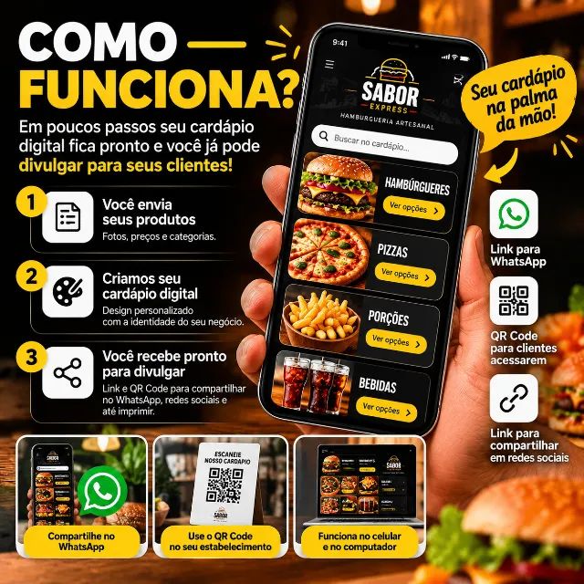 Cardápio Digital Profissional para Restaurante e Delivery - Foto 2
