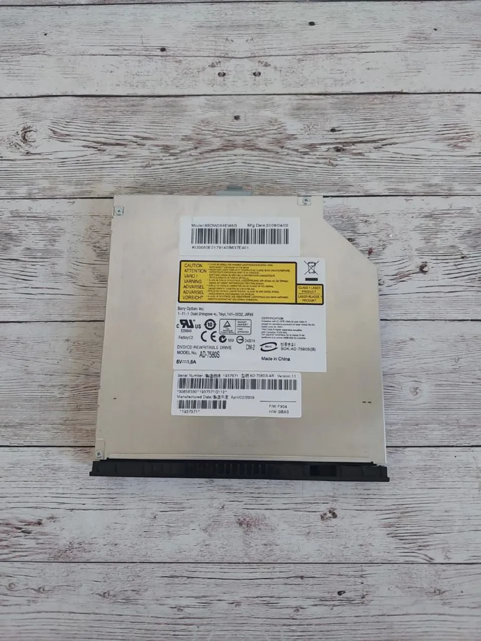 Leitor e gravador cd/dvd sata notebook Sony optar  ad-7580s emachines e625 usado